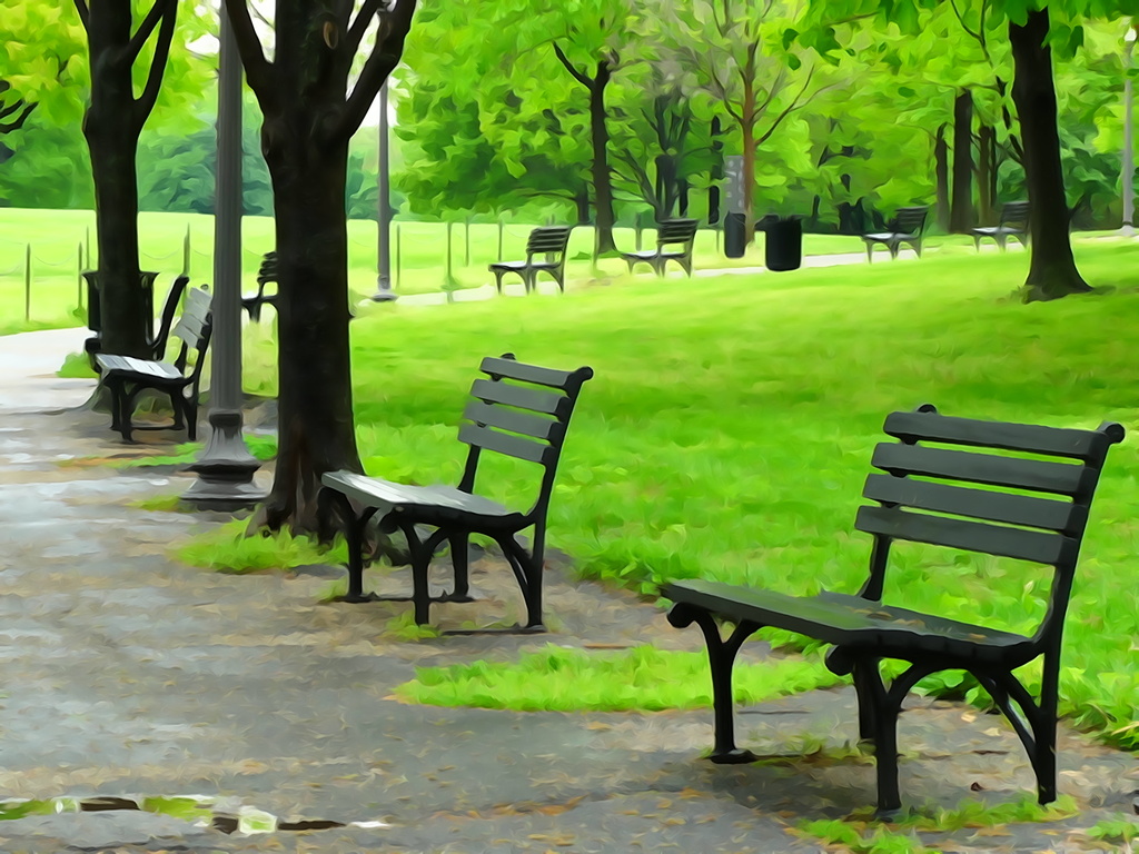 Rainy Day Benches by khawbecker