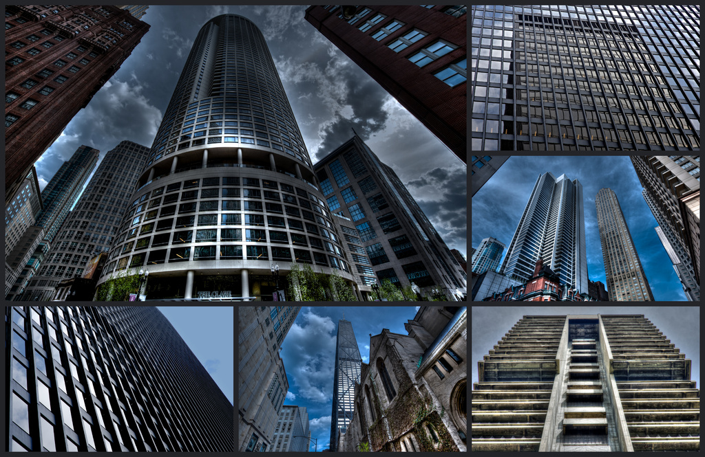 Blue Chicago Collage by taffy