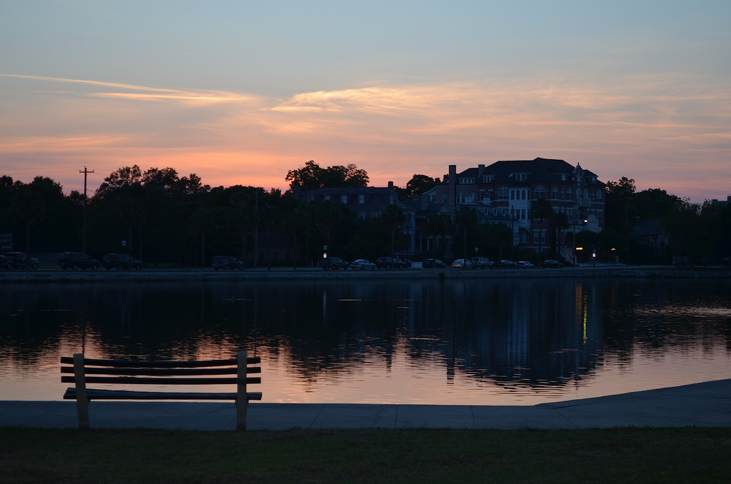 Colonial Lake sunset, Charleston, SC by congaree