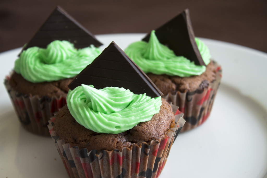 Peppermint Double Choc Chip Cup Cakes by bizziebeeme