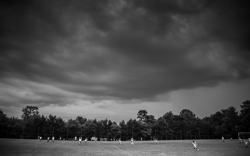 Storm Brewing on the Pitch.  Day 2 of Tryouts Over. by darylo