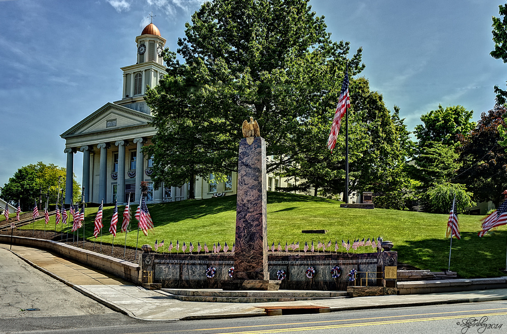 Lawrence County PA Courthouse and Veteran #39 s Memorial by Skip Tribby 📷