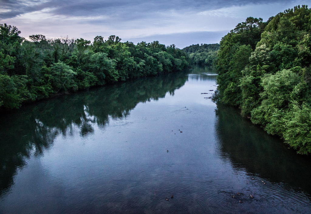 Chattahoochee River at sunrise by darylo