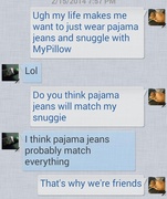 15th Feb 2014 - Pajama Jeans