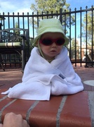 3rd Jun 2014 - She sat like this for about 10 minutes after getting out of the pool. Too cute!!