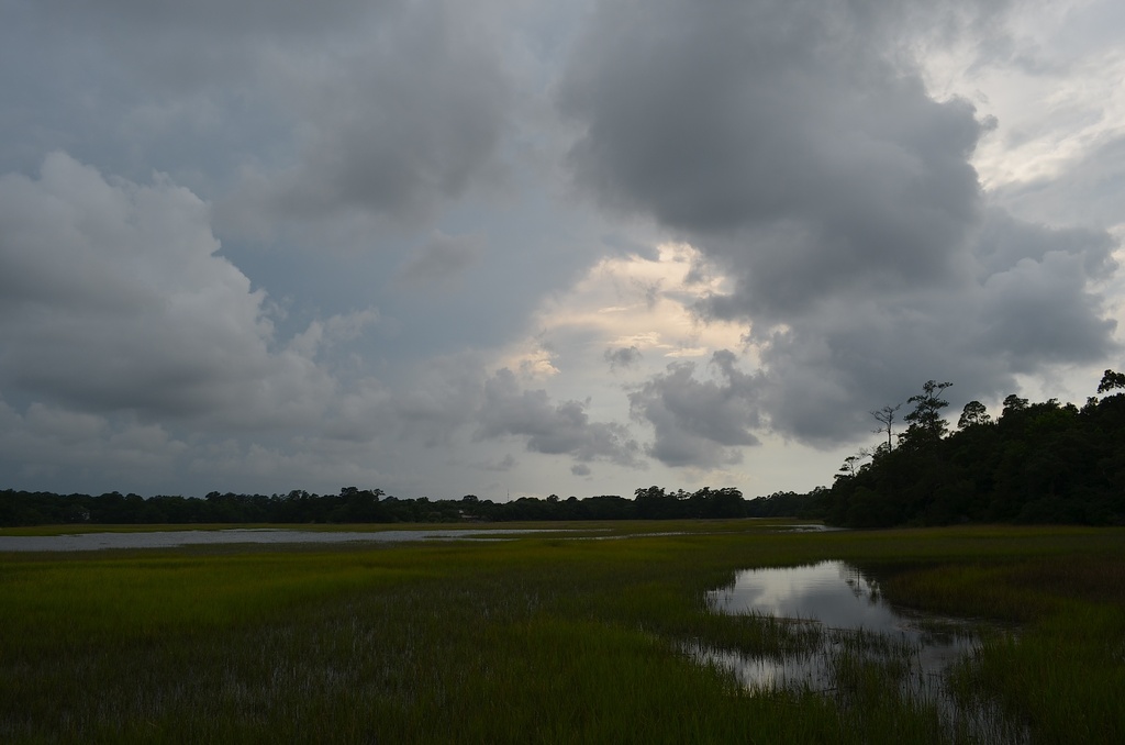 Old Towne Creek, marsh and skies, Charles Towne Landing State Historic Site, Charleston, SC by congaree