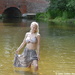 Girl in River on a Summer's day by motorsports