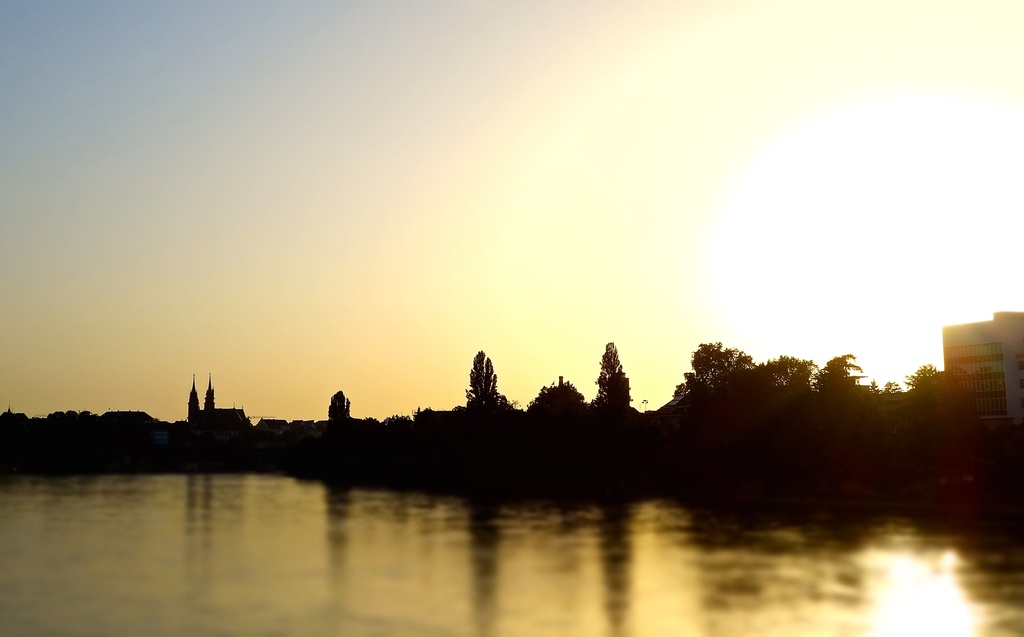 Golden sunset on the Rhine by cocobella