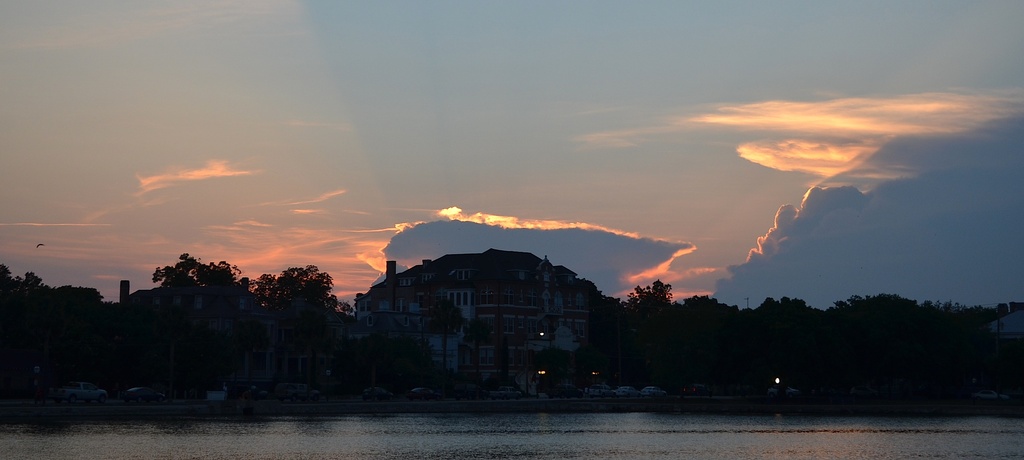 Sunset at Colonial Lake, Charleston, SC by congaree