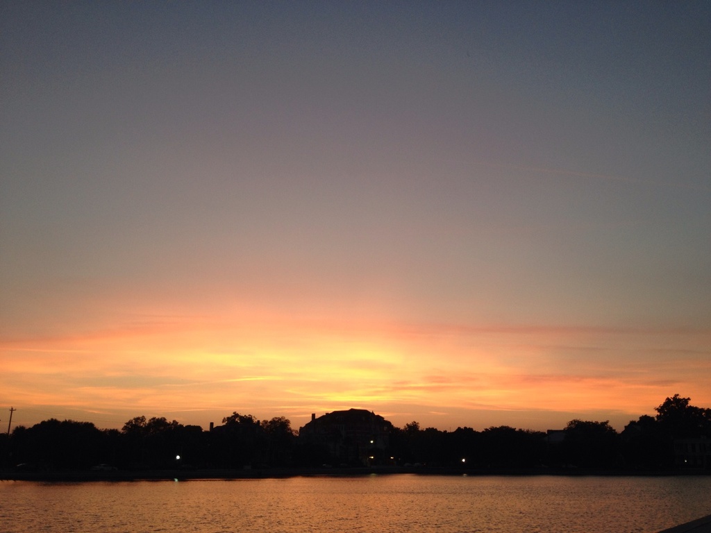 Sunset at Colonial Lake, Charleston, SC by congaree