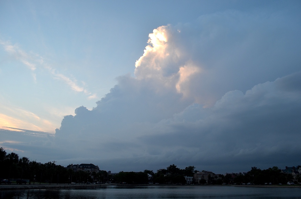 Clouds over Colonial Lake, Charleston, SC by congaree