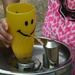 Smiley Cup getting a drink by mittens