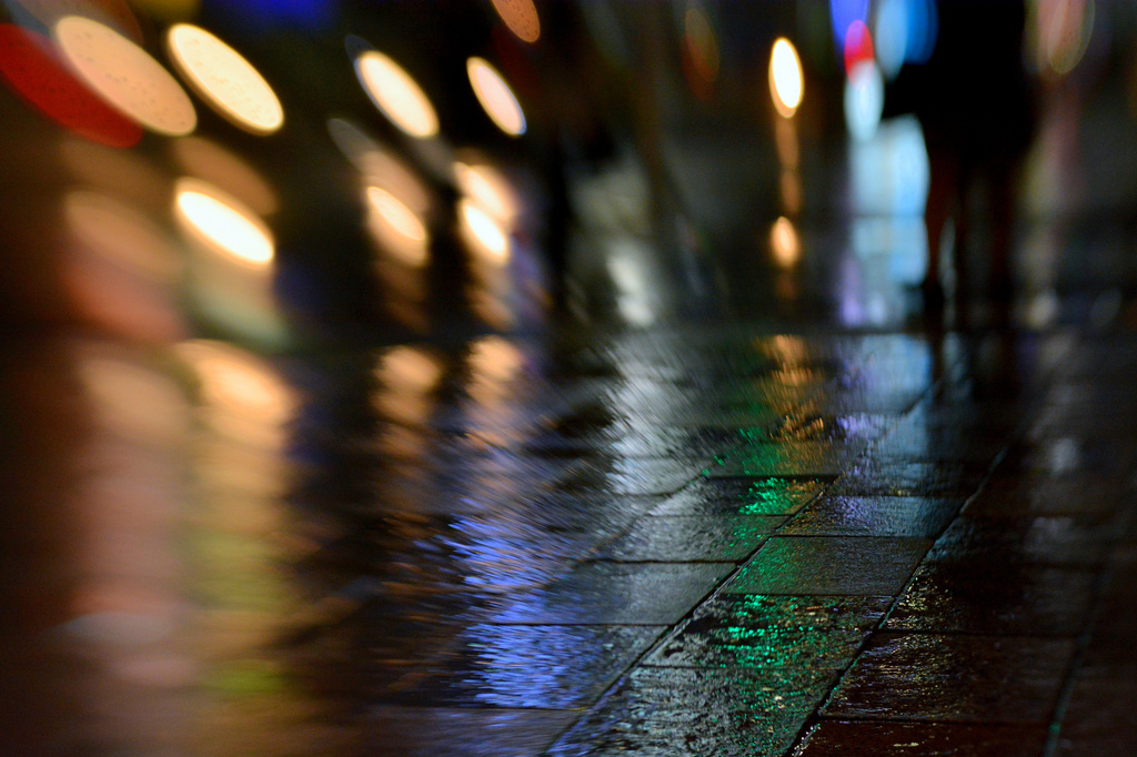 night pavement by vankrey