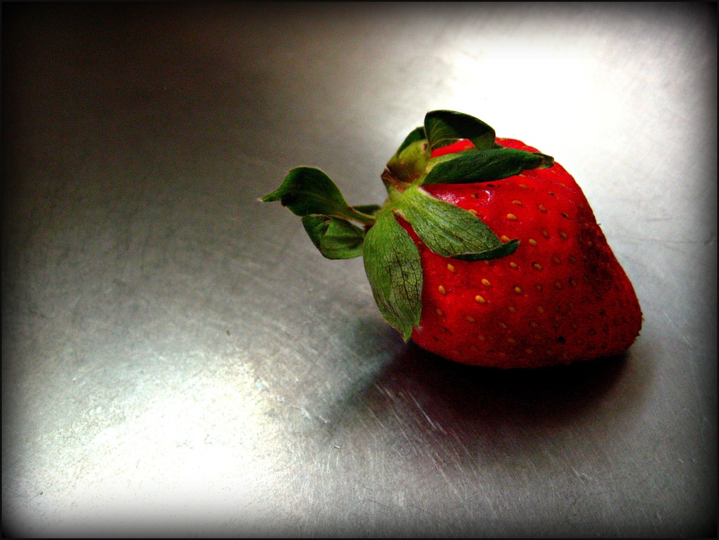 A Strawberry in the Sink by olivetreeann