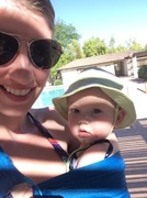 27th Jun 2014 - Swimming with mommy. 