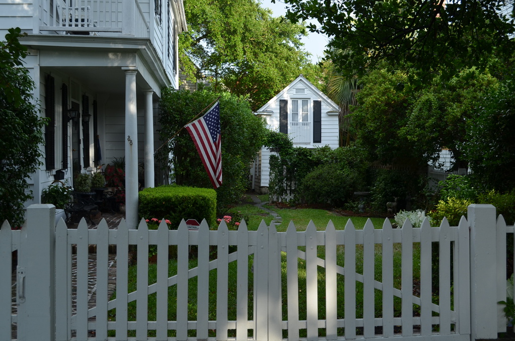A beautiful home and garden, historic district, Charleston, SC by congaree