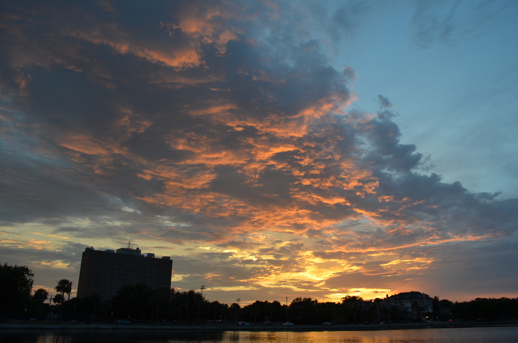 Sunset, Colonial Lake, Charleston, SC by congaree