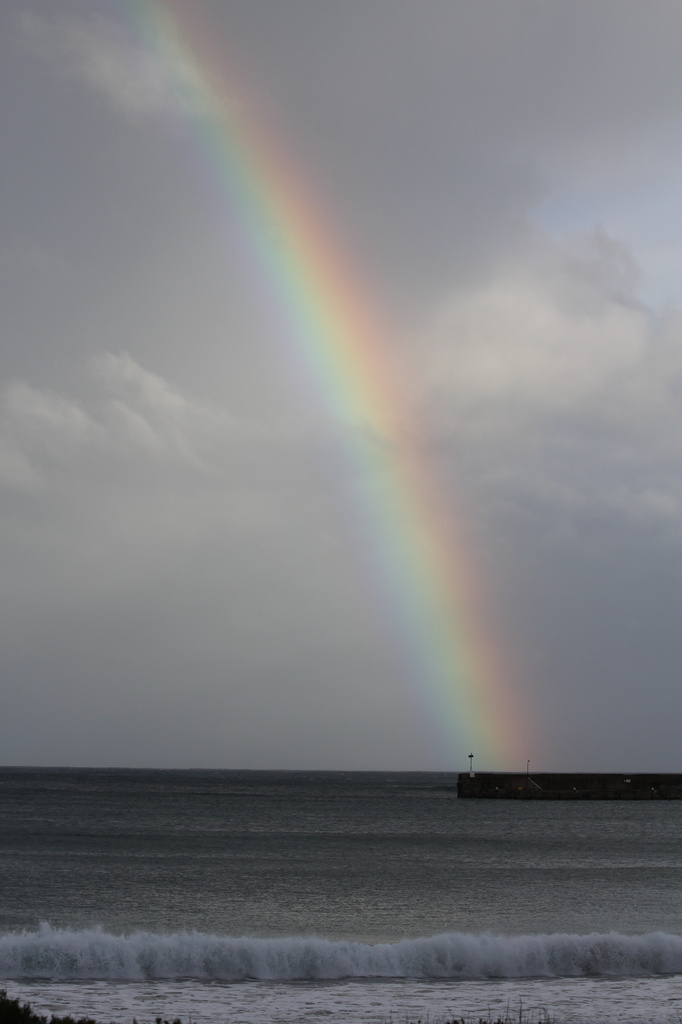 Rainbow on the Breakwater by gilbertwood