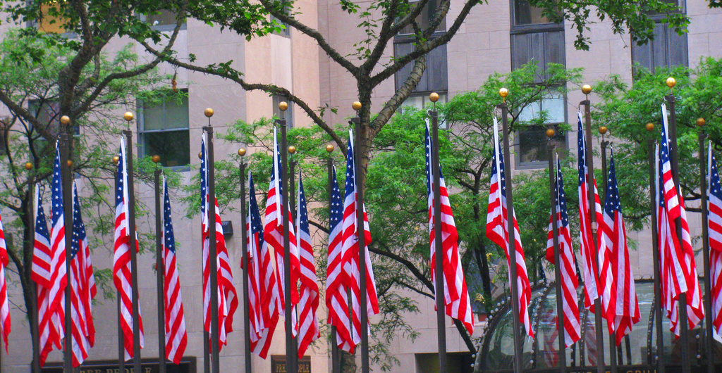 Flags at Rockefeller Center by april16