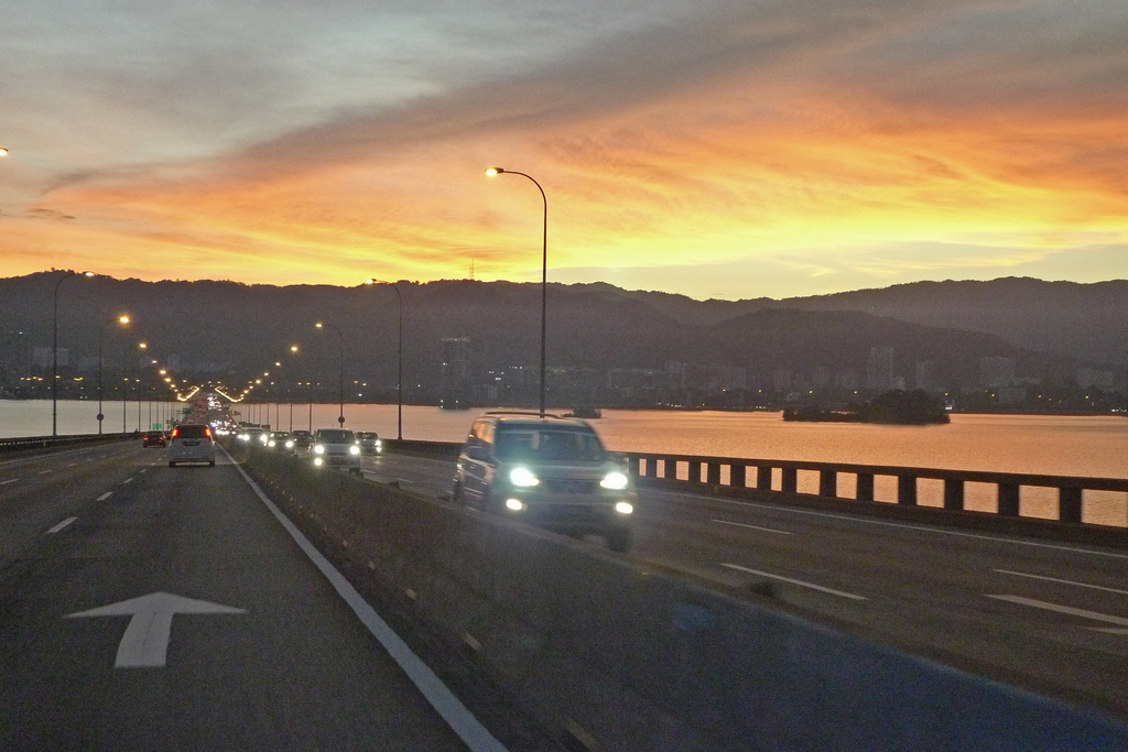 Sunset Penang Bridge by ianjb21