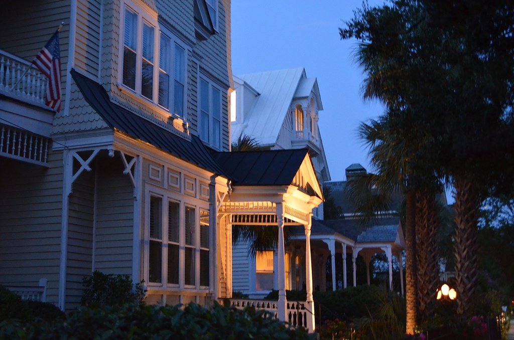 Along Broad Street at dusk, Charleston, SC by congaree