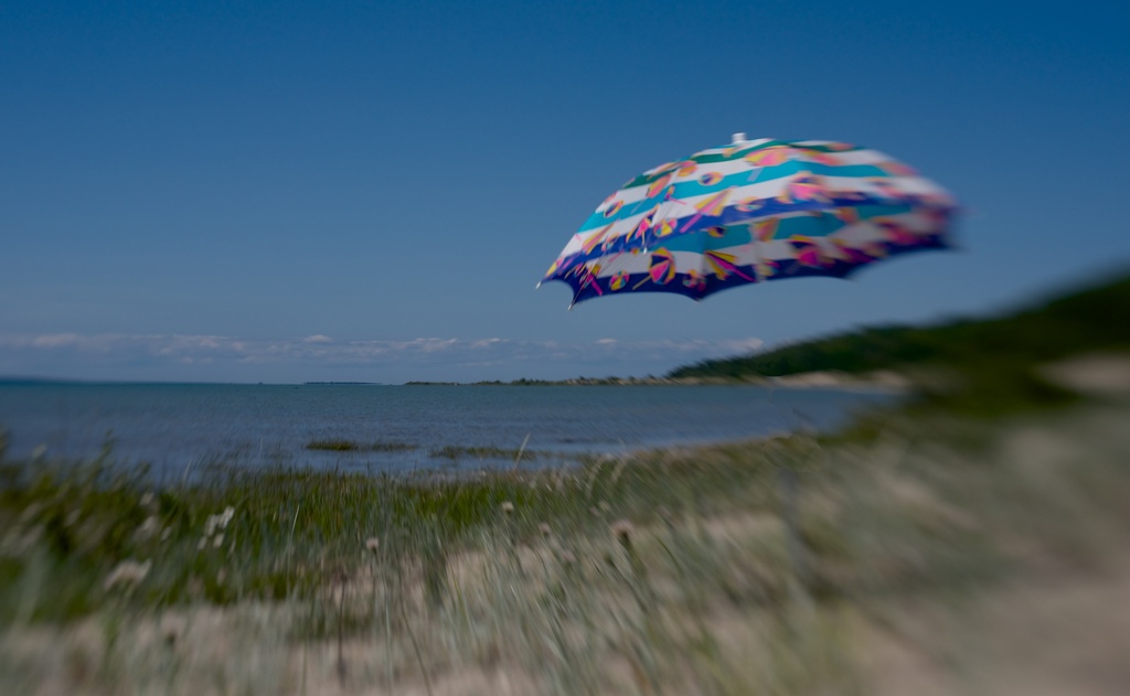 Lensbaby 5.  UFO Over the Beach by taffy