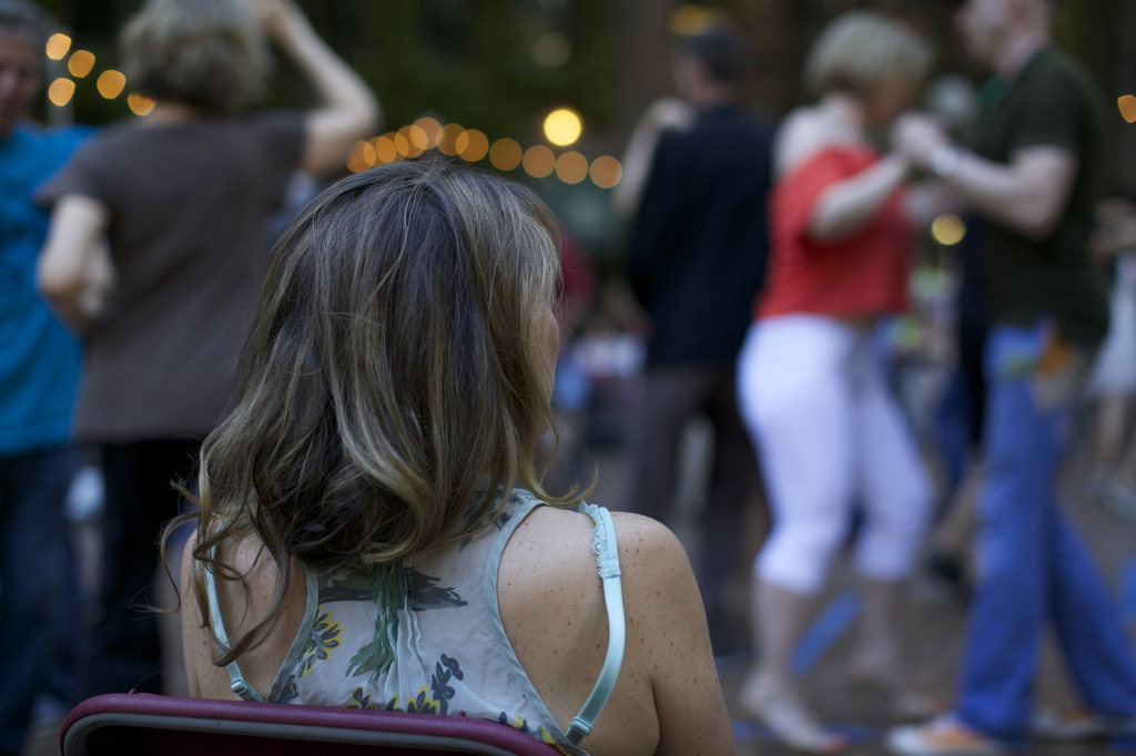 Salsa Dancing To The Sounds Of Tumbao in Occidental Park  by seattle