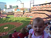 10th Jul 2014 - First Cardinal's game, she loved it. 