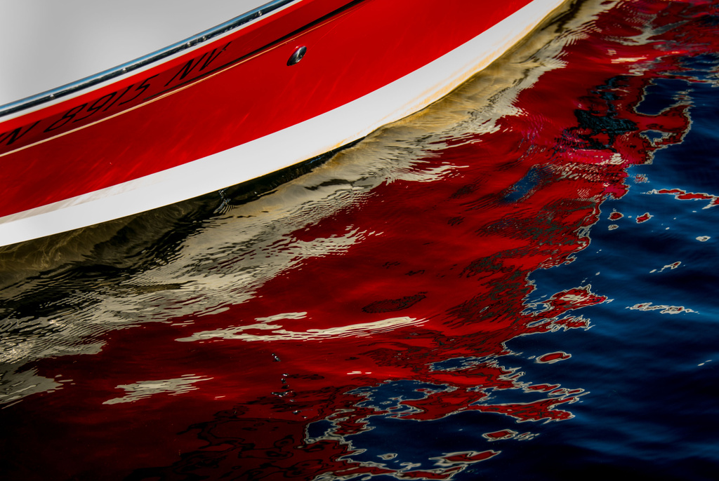 Boat and Reflection in the Water by epcello