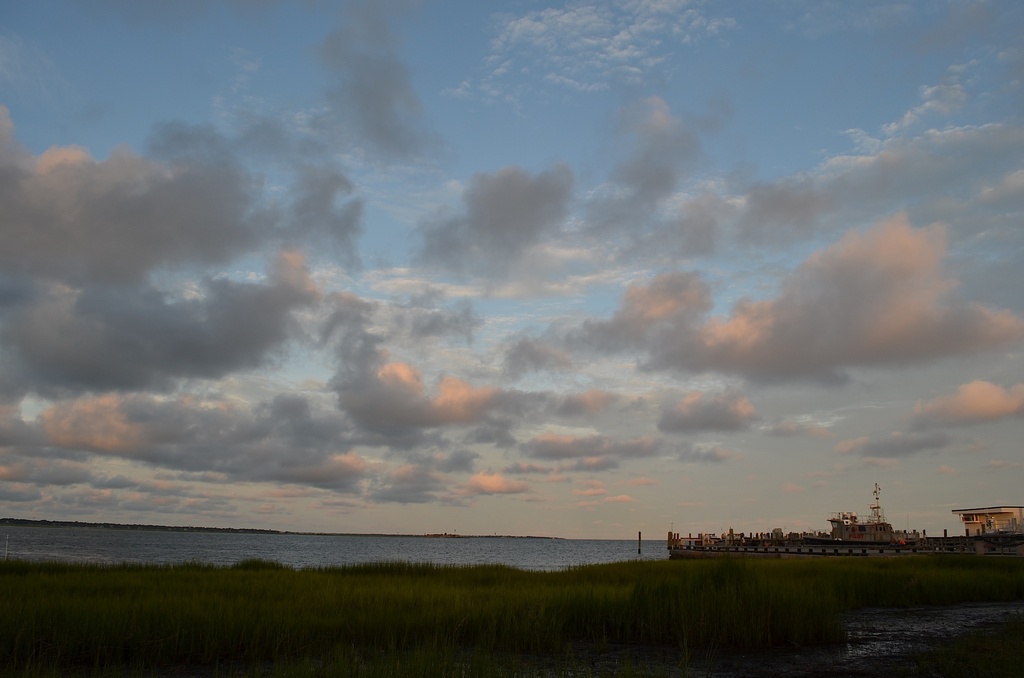 Sunset over Charleston Harbor by congaree
