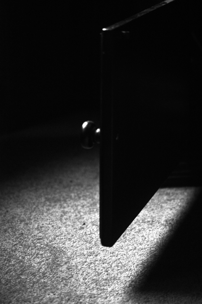 Light under the door illuminates fear.... by mzzhope