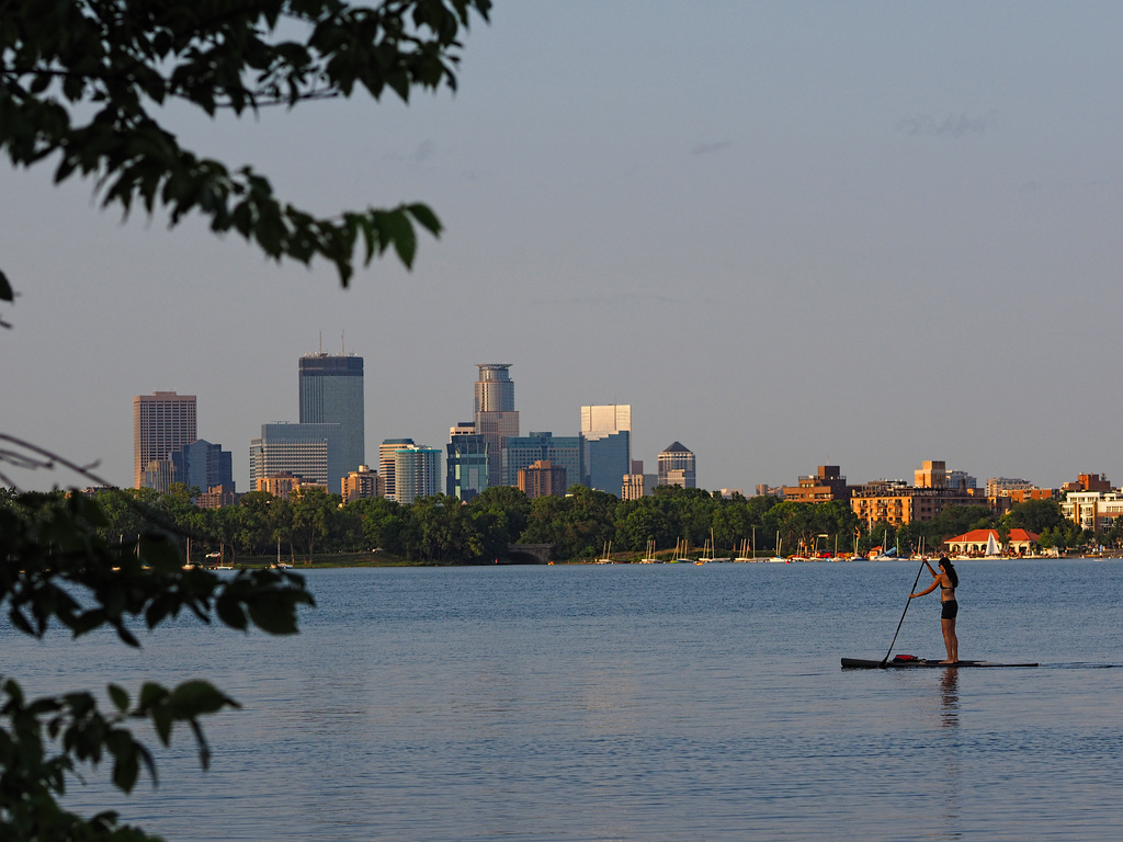 Downtown Minneapolis viewed from Lake Calhoun by tosee