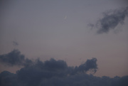 29th Jul 2014 - Crescent moon and clouds