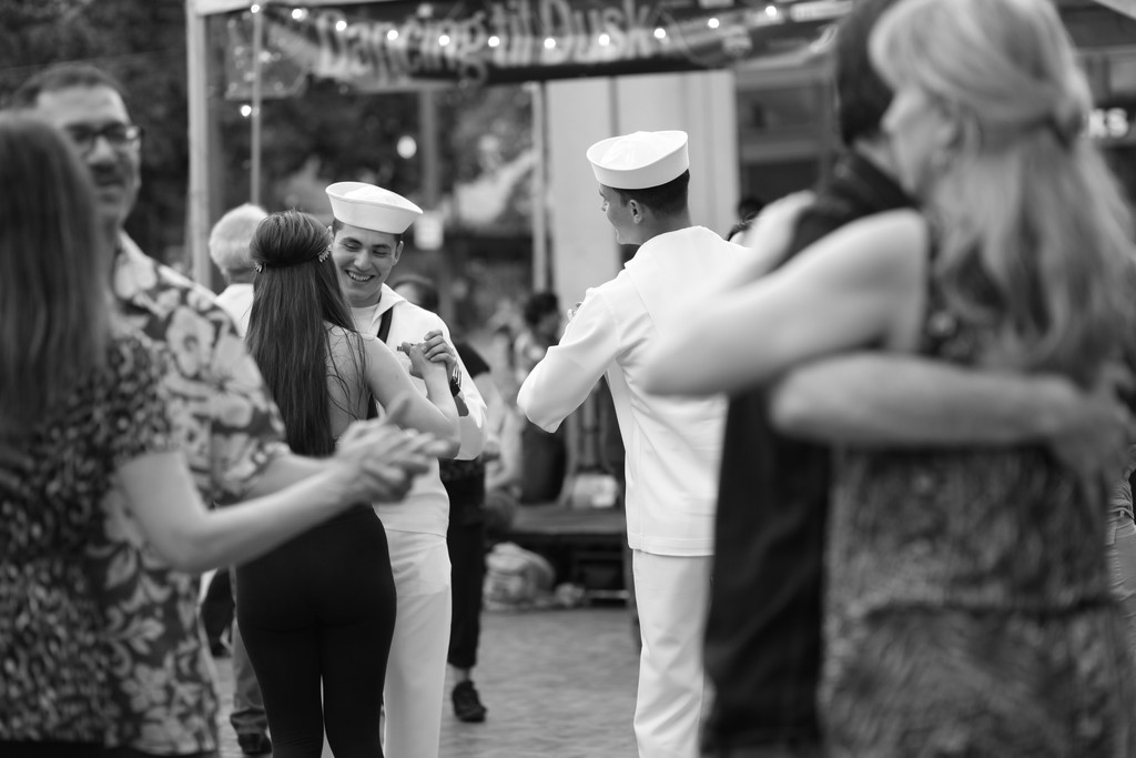 Navy Fleet In Town And Joined In The Dance Til Dusk Street Dancing Tonight by seattle