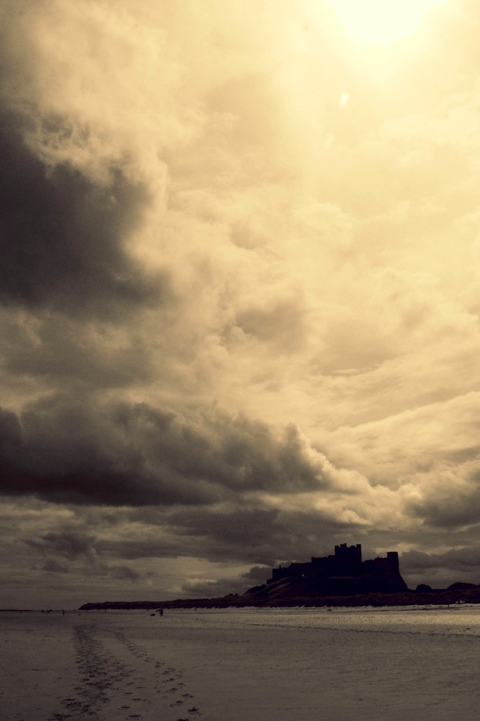 Bamburgh from the beach by judithg