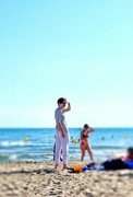 3rd Aug 2014 - The Mime Marceau at the beach, or a French caricature