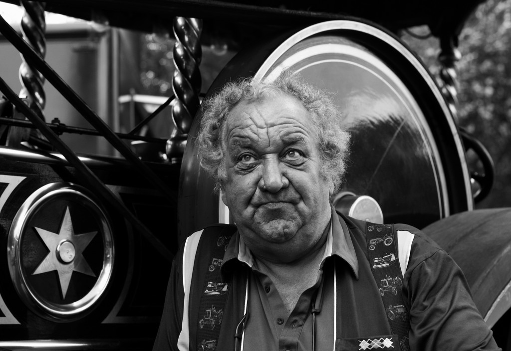 50 mono portraits at 50mm : No. 5 : The Traction Engine Man by phil_howcroft