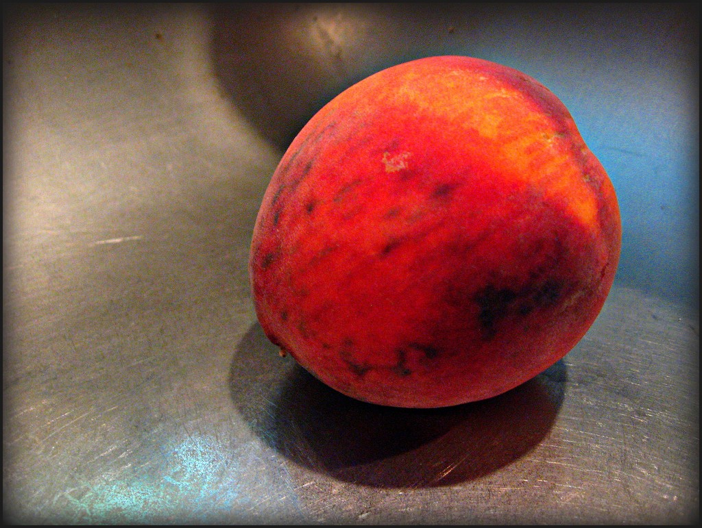 A Peach in the Sink by olivetreeann
