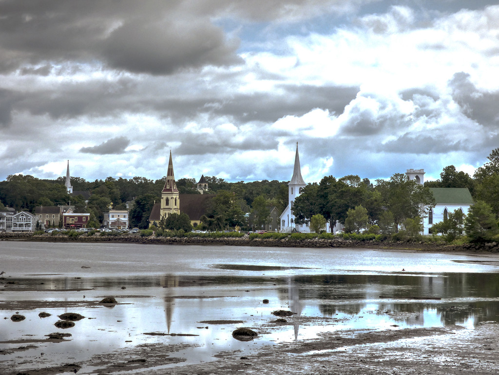 Mahone Bay ... Low Tide before a Full Moon by Weezilou