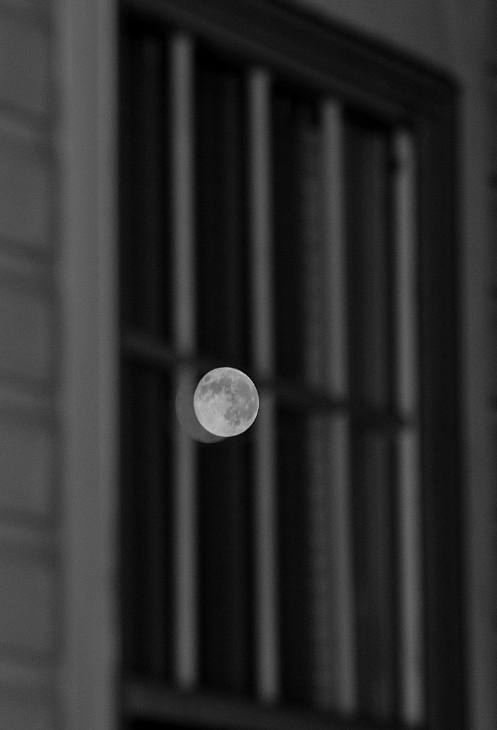 Super Moon Reflection on My Window by kareenking