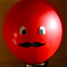 Mustache on a balloon by elisasaeter