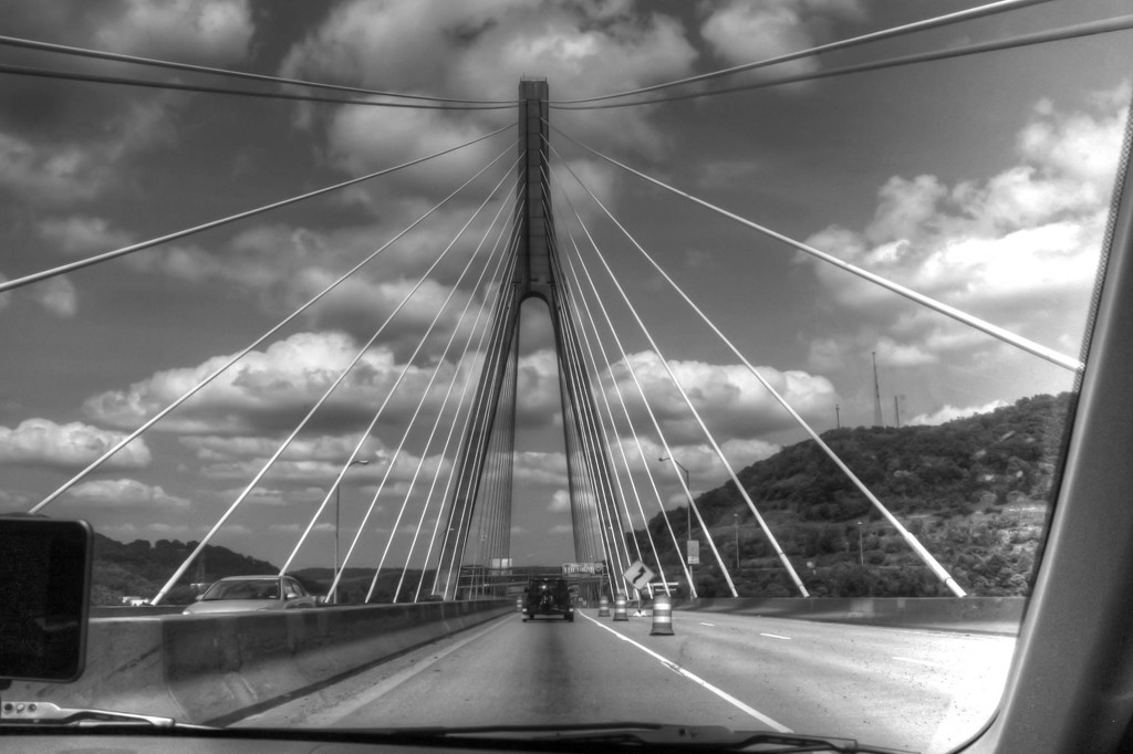 Bridge into West Virginia by mittens