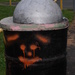 Sad Garbage Can with a Hat by julie