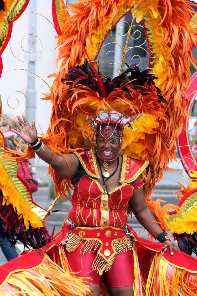 Nottingham Caribbean Carnival 2014 : A nice smile and wave by phil_howcroft