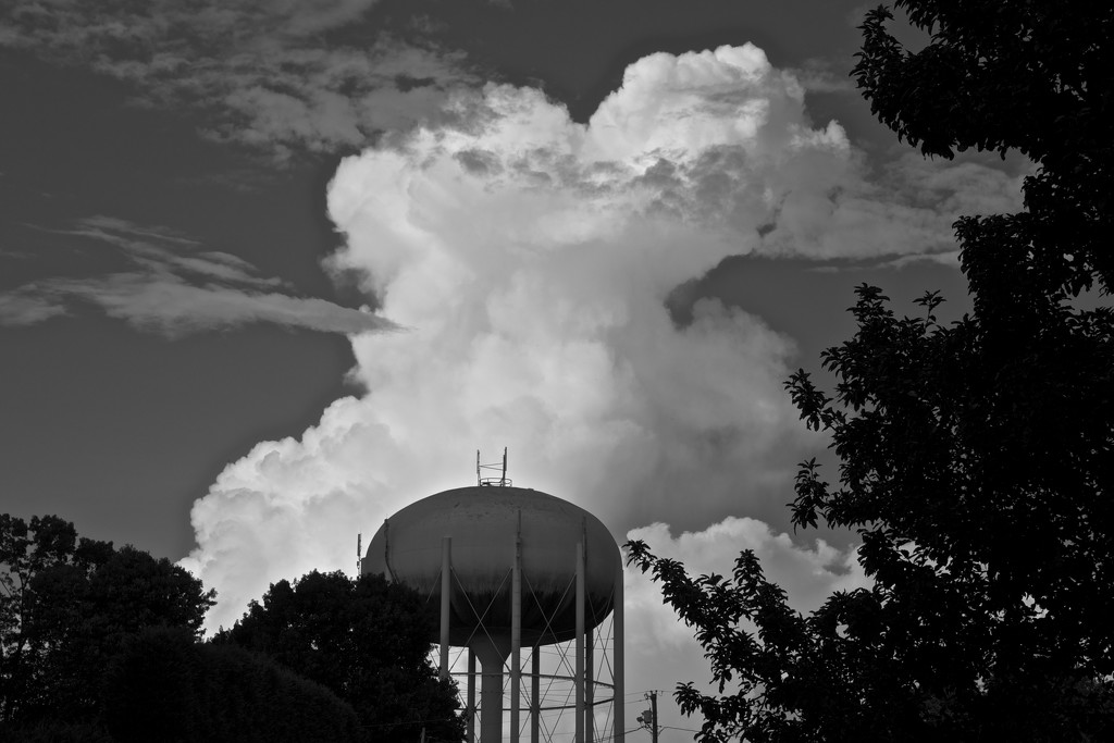 Cloud behind the water tower by randystreat