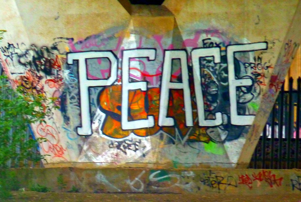 A-Must-4-August. Peace. Graffiti Message by wendyfrost
