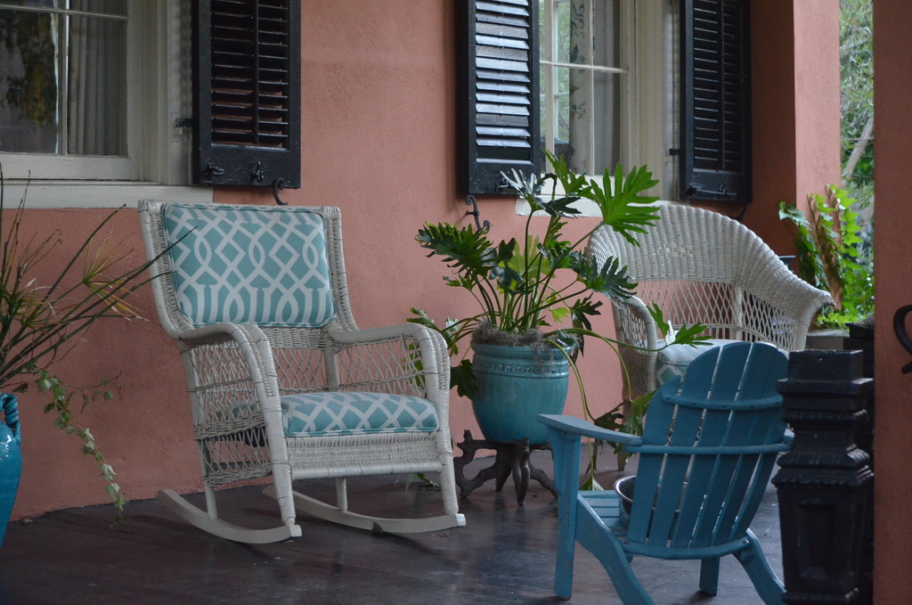 Charleston, SC, porch scene. by congaree