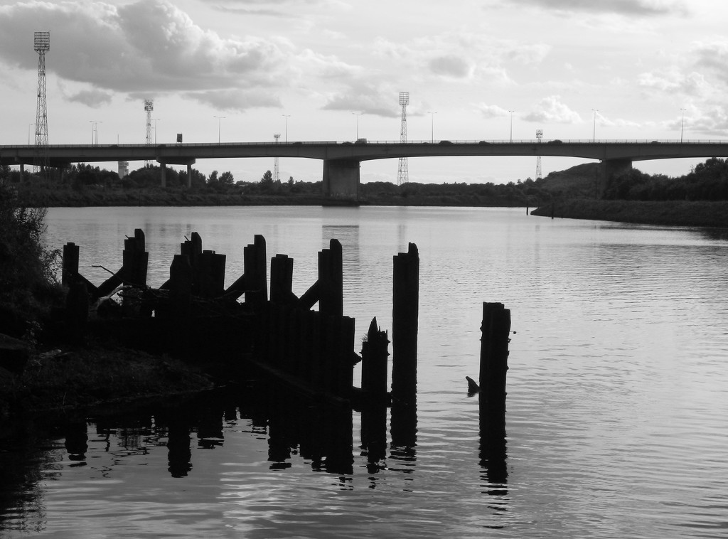 Remains of a wharf - River Tees by sjc88