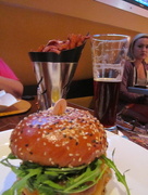 23rd Aug 2014 - Burger, fries and a beer!