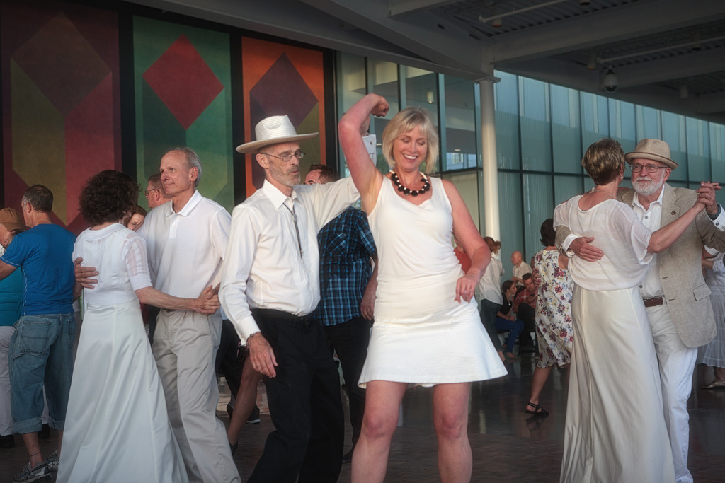 Dance Til Dusk At SAM Olympic Sculpture Park With Music By Valse Café Orchestra. It Was A Ball Blanc! by seattle